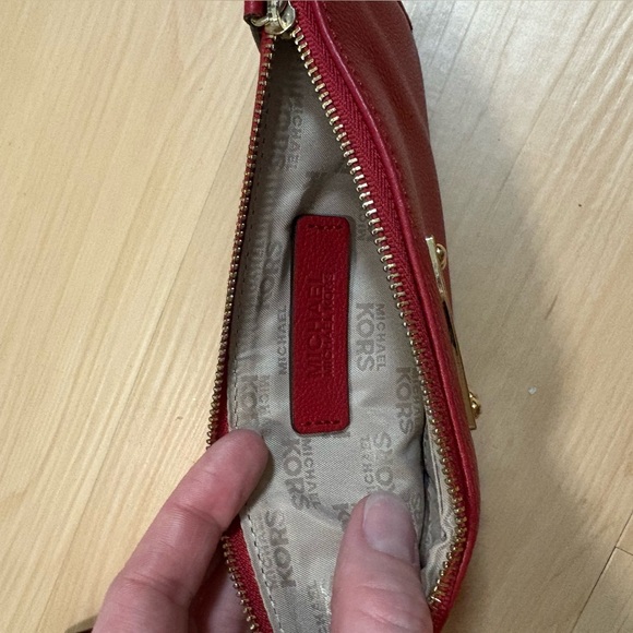 Michael Kors Cherry Red Wristlet - Picture 2 of 4